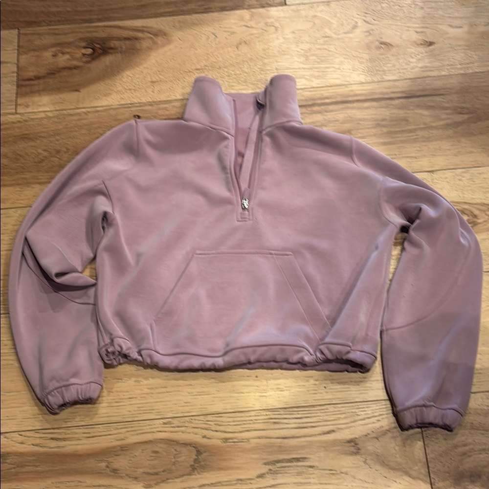 Women's lulu Pink half zip Pullover Top